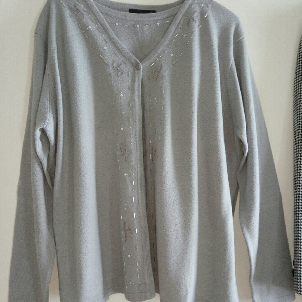 Sag Harbor Women's sz 20 Sweater Heather Grey